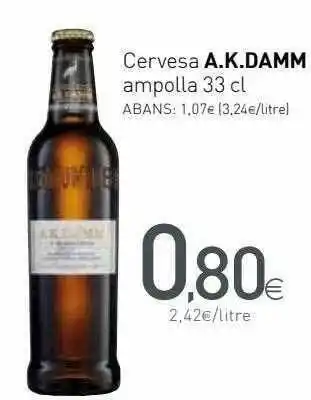 Condis Cervesa A.k.damm 33cl oferta
