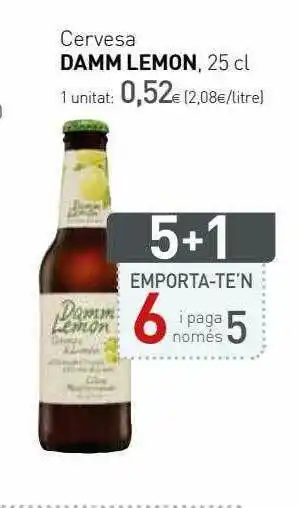 Condis Cervesa Damm Lemon 25cl oferta