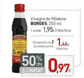 Condis Vinagre De Mòdena Borges 250ml oferta