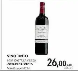 Supermercados Sánchez Romero Vino Tinto I.g.p. Castilla Y León Abadia Retuerta oferta