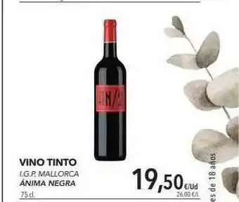 Supermercados Sánchez Romero Vino Tinto I.g.p. Mallorca ánima Negra 75cl oferta