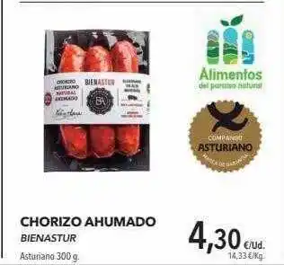 Supermercados Sánchez Romero Chorizo Ahumado Bienastur 300g oferta