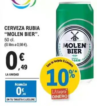 E.Leclerc "MOLEN BIER" Cerveza rubia oferta