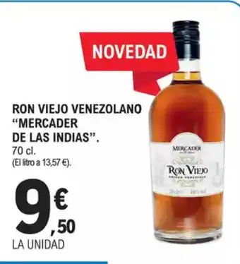 E.Leclerc "MERCADER DE LAS INDIAS" Ron viejo venezolano oferta