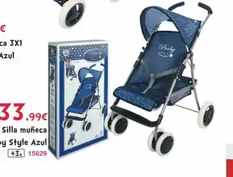 Josber Toys Silla Muñeca Baby Style Azul oferta
