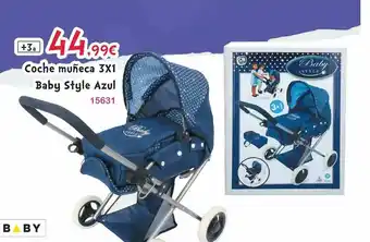 Josber Toys Coche Muñeca 3x1 Baby Style Azul oferta