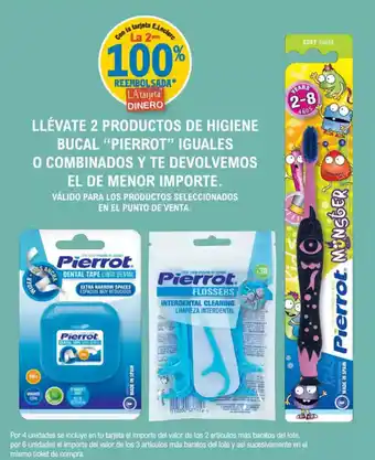 E.Leclerc PIERROT Llévate 2 productos de higiene bucal iguales o combinados y te devolvemos el de menor importe oferta