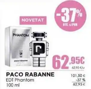 Perfumeries Facial Paco Rabane Edt Phantom 100ml oferta