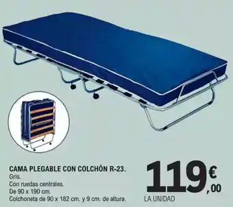 E.Leclerc Cama plegable con colchón r-23. oferta