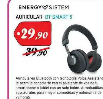 Microsshop Energy Sistem Auricular Bt Smart 6 oferta