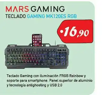 Microsshop Mars Gaming Teclado Gaming Mk120es Rgb oferta
