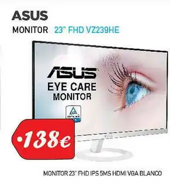 Microsshop Asus Monitor 23 oferta