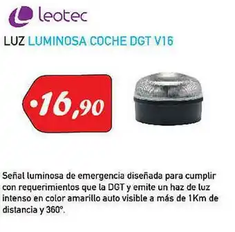 Microsshop Leotec Luz Luminosa Coche Dgt V16 oferta