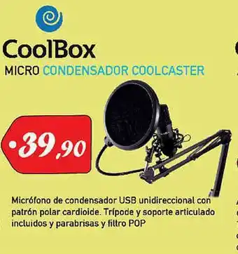 Microsshop Coolbox Micro Condensador Coolcaster oferta