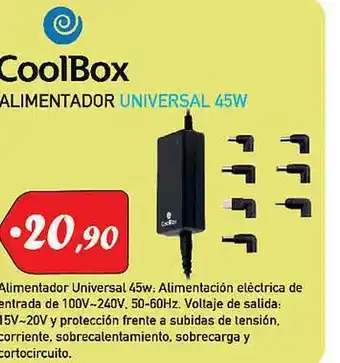 Microsshop Coolbox Alimentador Universal 45w oferta