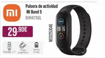 MR Micro Pulsera De Actividad Mi Band 5 Bhr4215gl oferta