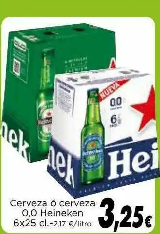 Proxi Cerveza ó Cervea 0,0 Heineken 6 x 25cl oferta