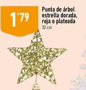 Supermercados Deza Punta De árbol Estrella Dorada Roja O Plateada oferta