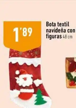 Supermercados Deza Bota Textil Navideña Con Figuras oferta
