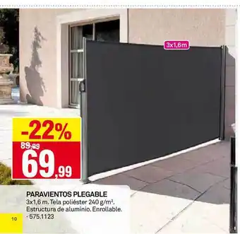 Bricoking Paravientos Plegable 3x1,6m oferta