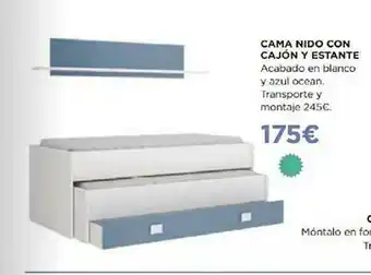 Muebles Sayez Cama Nido Con Cajón Y Estante oferta