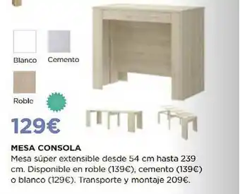 Muebles Sayez Mesa Consola oferta