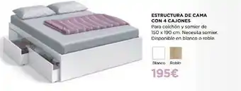 Muebles Sayez Estructura De Cama Con 4 Cajones oferta