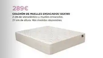 Muebles Sayez Colchón De Muelles Ensacados 135x190 oferta