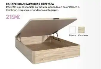 Muebles Sayez Canapé Gran Capacidad Con Tapa oferta