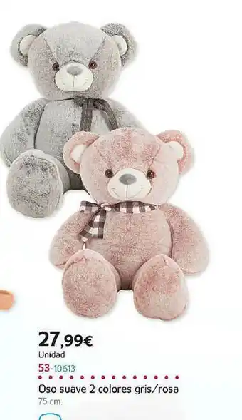 Super Juguete Oso Suive 2 Colores Gris-rosa oferta
