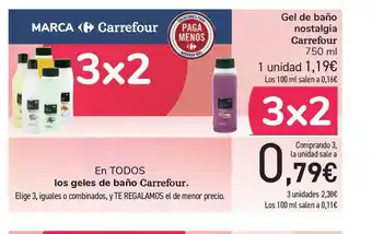 Carrefour Carrefour Gel de baño nostalgia 750ml oferta