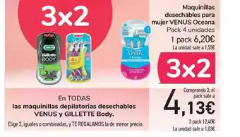 Carrefour Venus Oceana Maquinillas desechables para mujer Pack 4 unidades oferta