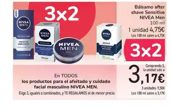 Carrefour Nivea Men Sensitive 100ml oferta