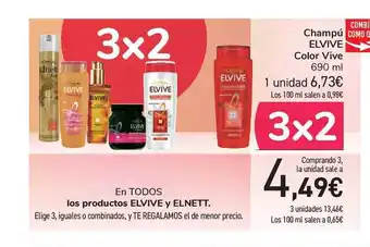 Carrefour Elvive Color Vive Champú 690ml oferta