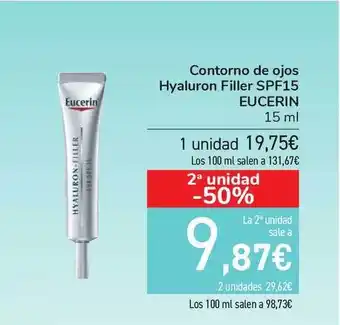 Carrefour Eucerin Hyaluron Filler SPF15 Contorno de ojos 15ml oferta