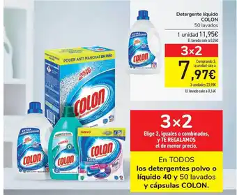 Carrefour Colon Detergente Líquido 50 lavados oferta
