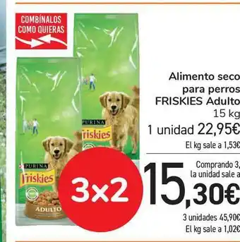 Carrefour Friskies Adulto Alimento seco para perros 15kg oferta