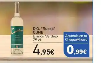 Carrefour Cune D.O. Rueda Blanco Verdejo 75cl oferta