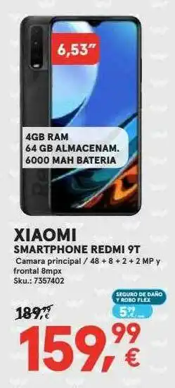 Worten Xiaomi Smartphone Redmi 9t oferta
