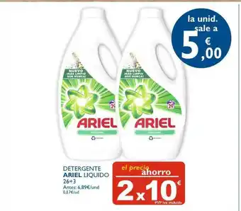 Cash Ecofamilia Detergente Ariel Liquido oferta