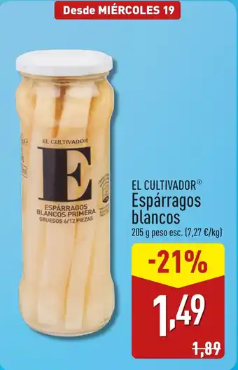 ALDI EL CULTIVADOR® Espárragos blancos oferta