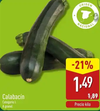 ALDI Calabacín oferta