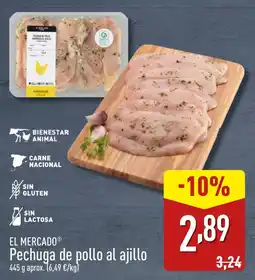 ALDI EL MERCADO® Pechuga de pollo al ajillo oferta