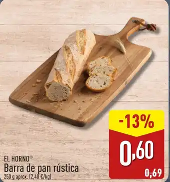 ALDI EL HORNO® Barra de pan rústica oferta