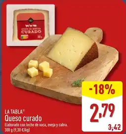 ALDI LA TABLAⓇ Queso curado oferta