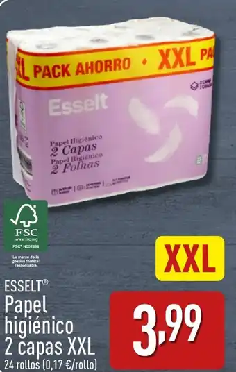 ALDI ESSELTⓇ Papel higiénico 2 capas XXL oferta