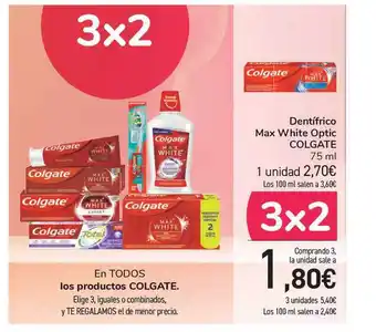 Carrefour Colgate Max White Optic Dentífrico 75ml oferta