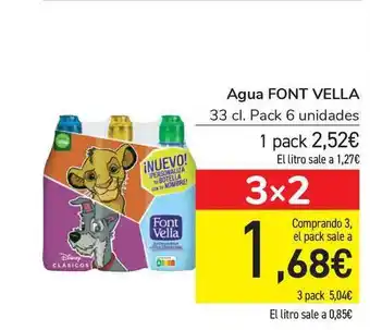 Carrefour Font Vella Agua 33cl Pack 6 unidades oferta