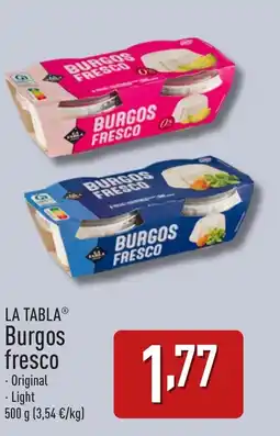 ALDI LA TABLAⓇ Burgos fresco oferta