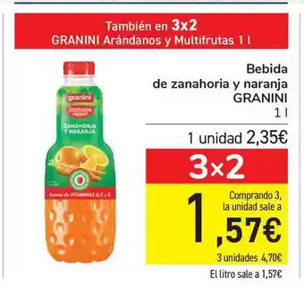 Carrefour Granini Bebida de zanahoria y naranja 1L oferta